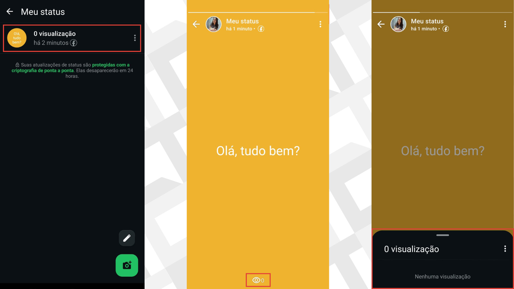 Passos para ver quem visualizou seu status do WhatsApp