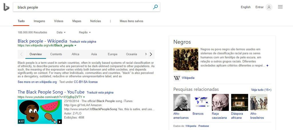 Bing sugere pesquisas racistas e dá mais destaque a resultados pornôs