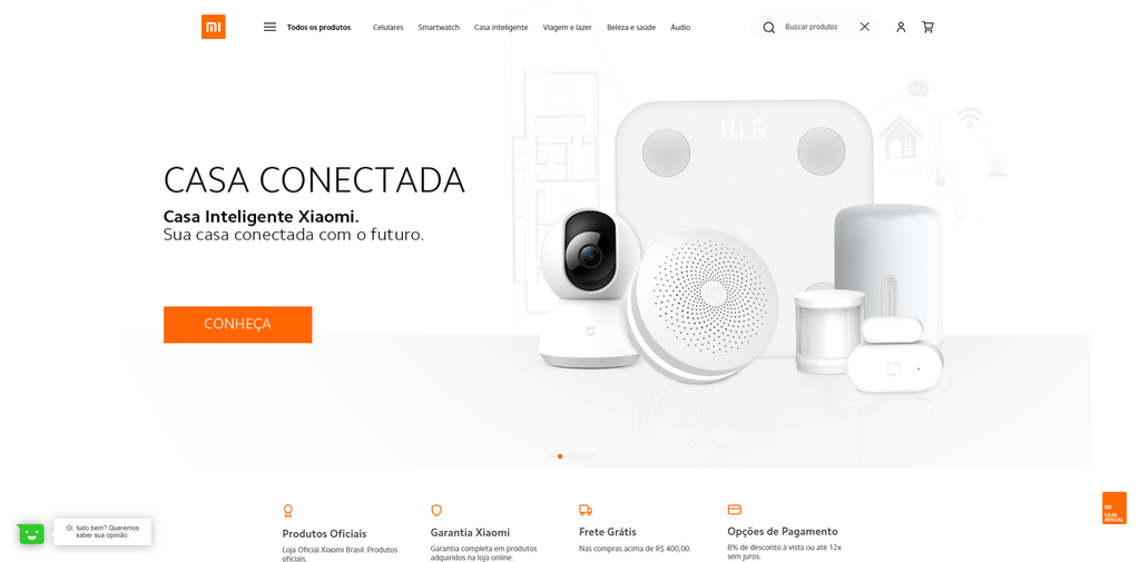 Novo site da Xiaomi tem foco nos produtos e na experiência do usuário (Foto: Captura de tela/Diego Sousa/Canaltech)