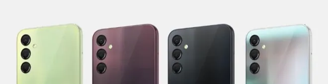 Intermediário terá quatro opções de cor com visual herdado de Galaxy A34 e A54 (Imagem: Reprodução/Gadgety)