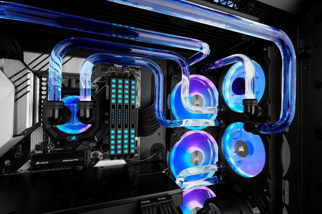 Usar um water cooler customizado exige conhecimentos técnicos mais avançados e um gabinete bem grande (Imagem: Divulgação/Corsair)