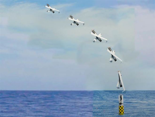 Drone lançado de submarino