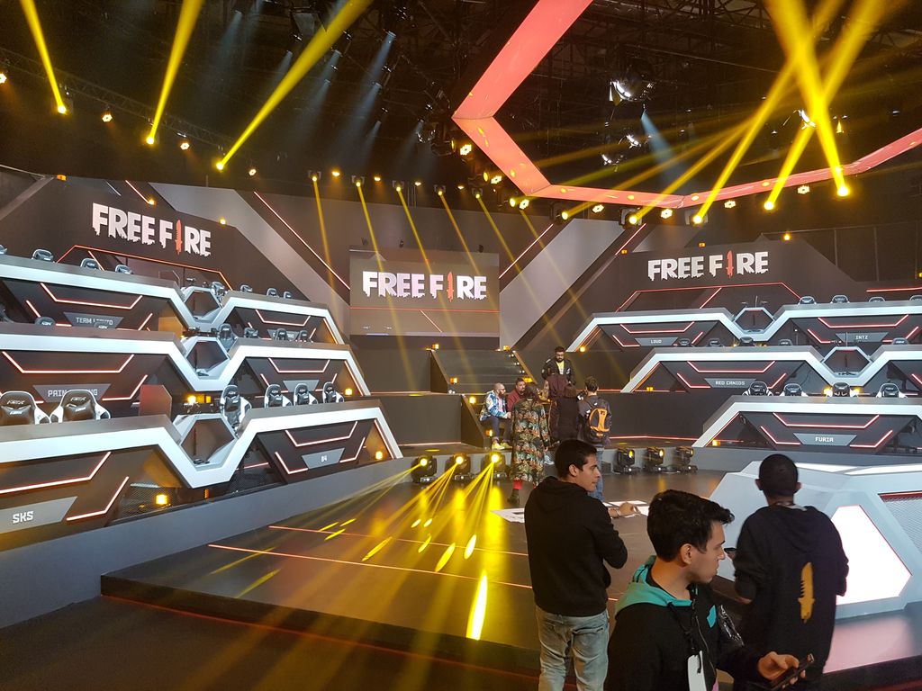 Nova arena para as competições presenciais de Free Fire, em São Paulo/ Imagem: Felipe Ribeiro