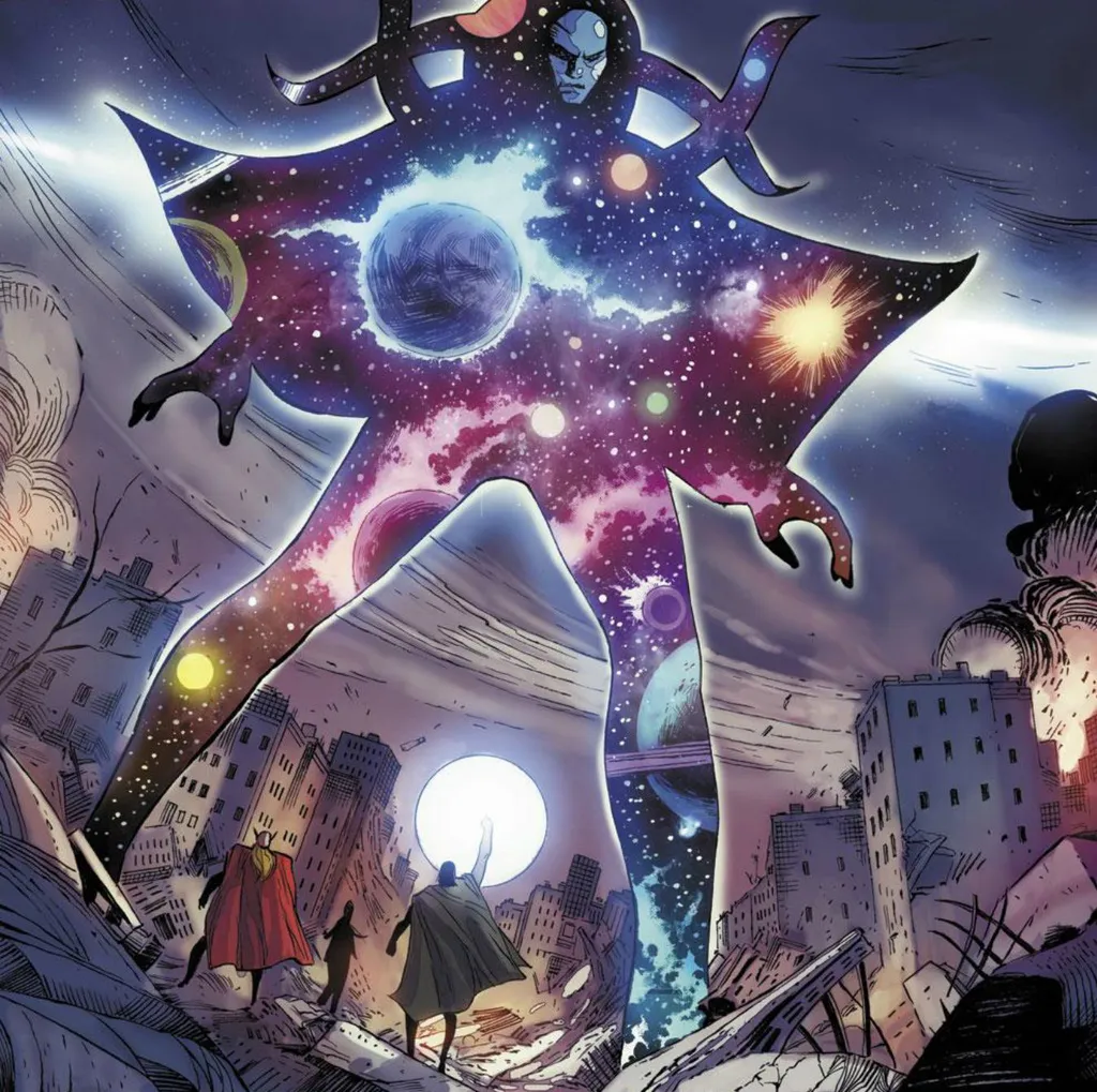 A Eternidade é uma das manifestações da existência em si dentro do universo Marvel (Imagem: Reprodução/Marvel Comics)