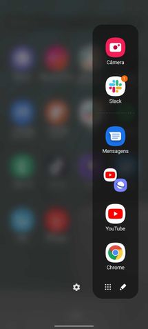 Samsung Galaxy A72 interface e Android