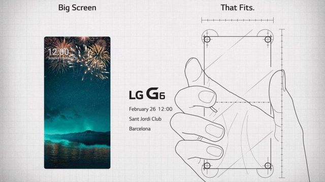 LG G6 aparece completamente sem bordas em convite oficial de lançamento