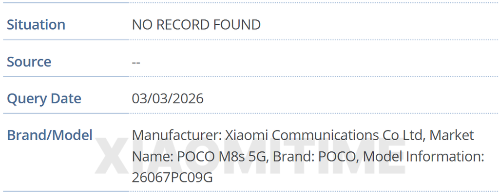 POCO M8s 5G número de modelo