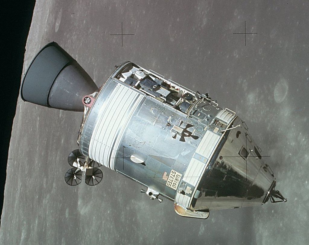 Módulo orbital da Apollo 15, que abrigava um astronauta enquanto os demais exploravam a superfície (Foto: NASA)