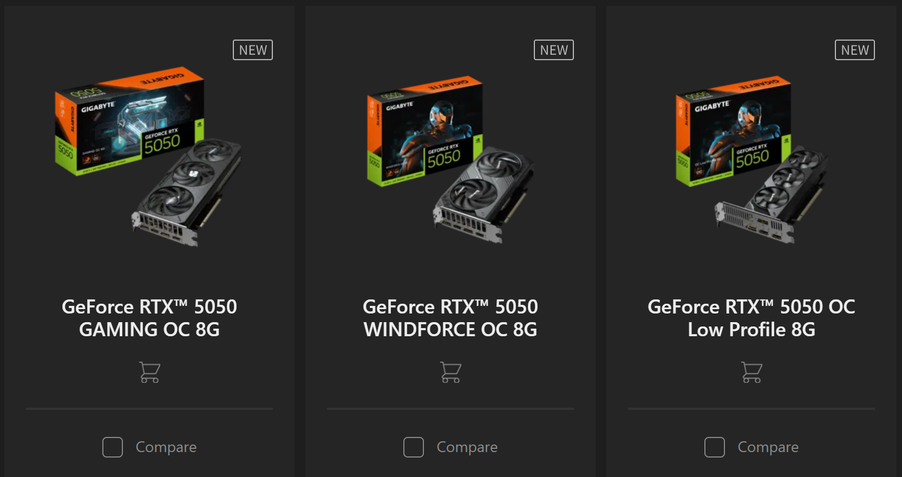 Gigabyte GeForce RTX 5050