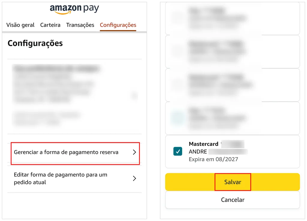 Escolha as opções alternativas de pagamento (Imagem: Captura de tela/André Magalhães/Canaltech)