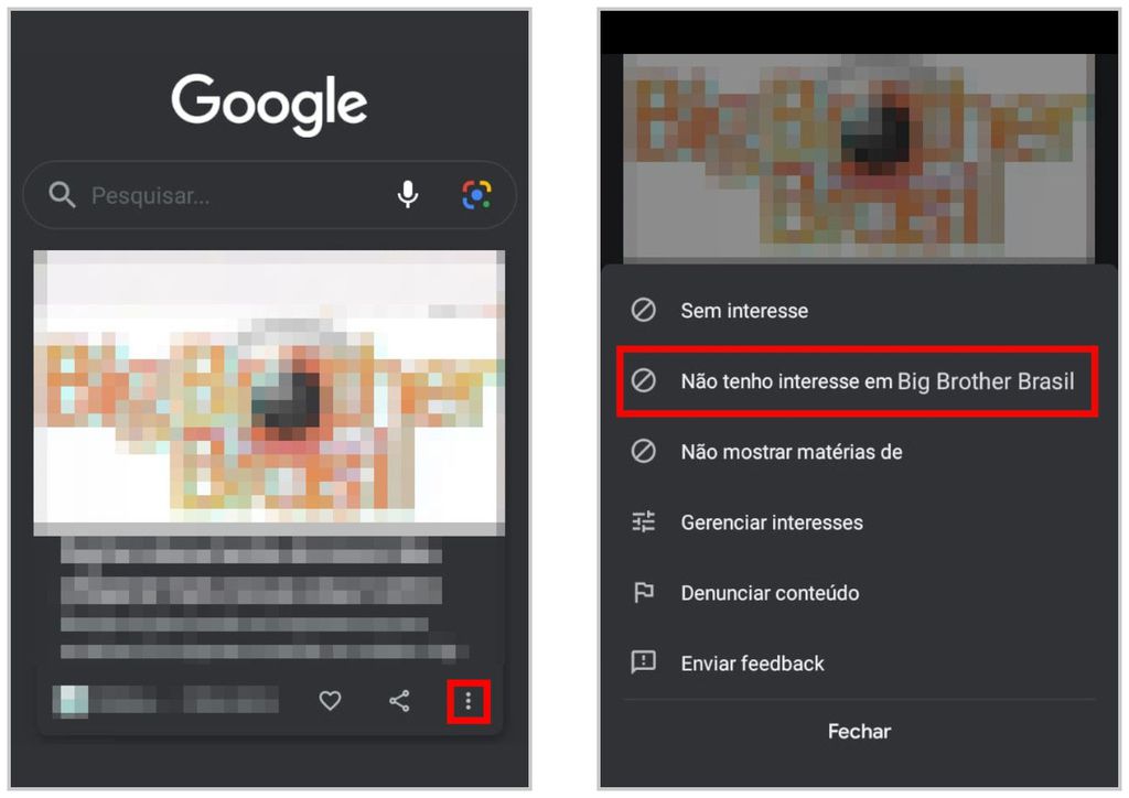 Faça os ajustes no app do Google (Imagem: Captura de tela/Canaltech)