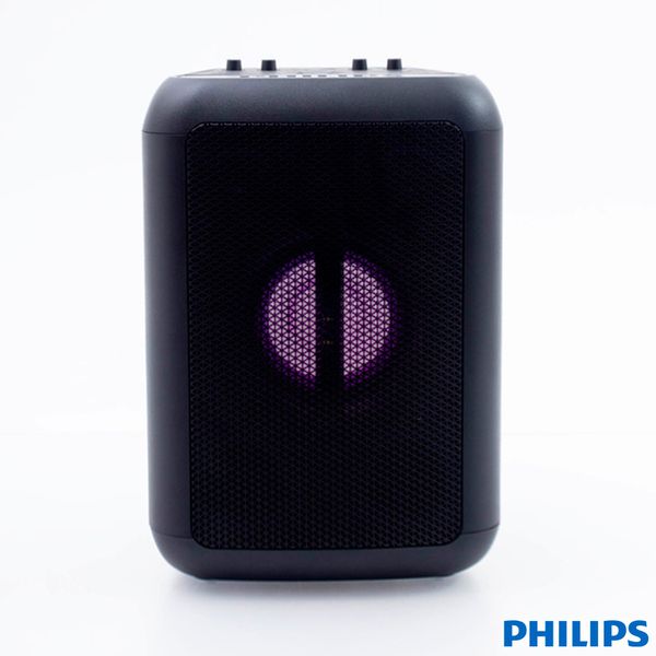 Caixa de som Bluetooth Philips Party Speaker com Luzes e Bateria Recarregável - TANX100/78