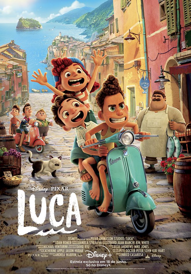Novo pôster de Luca, divulgado pela Pixar (Imagem: Divulgação / Disney)