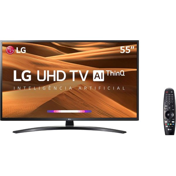 Smart TV Led 55'' LG 55UM7470 Ultra HD Thinq Ai Conversor Digital Integrado 3 HDMI 2 USB Wi-Fi [NO BOLETO]
