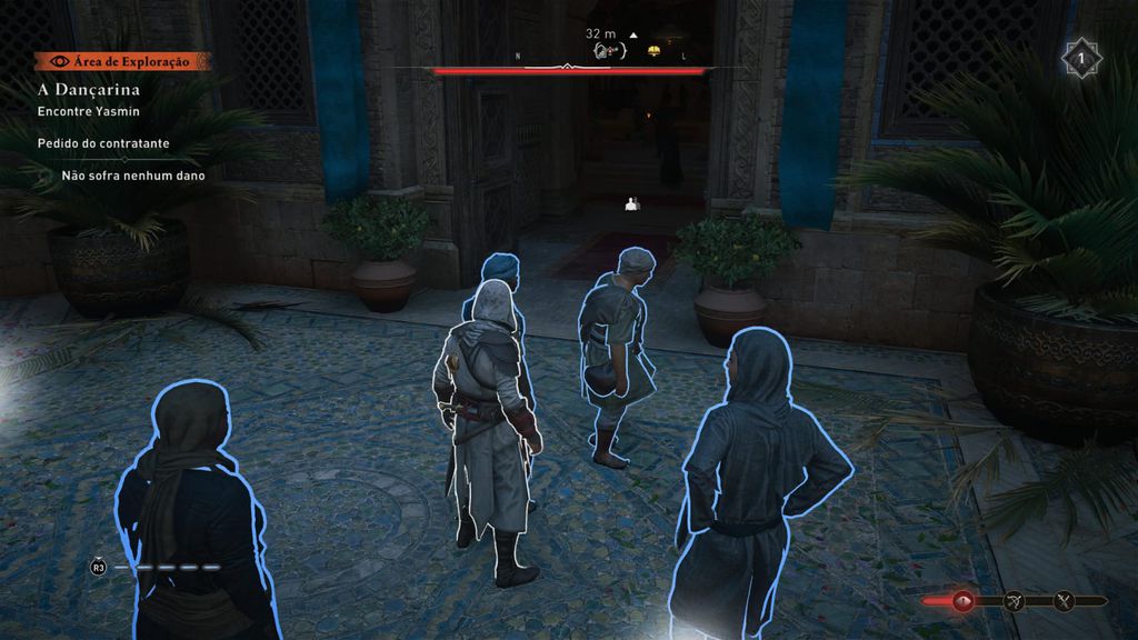 O filtro azulado de Assassin's Creed: Mirage veio como mais uma opção nostálgica, mas não agradou aos desenvolvedores no início (Imagem: Captura de Tela/Canaltech/Durval Ramos)