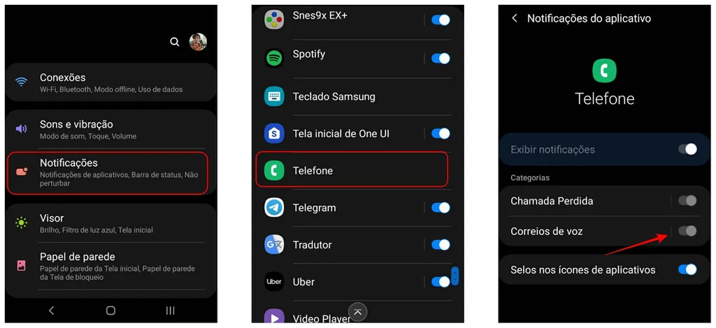 Desative diretamente o correio de voz nas opções de configuração do Android (Imagem: Thiago Furquim/Canaltech)