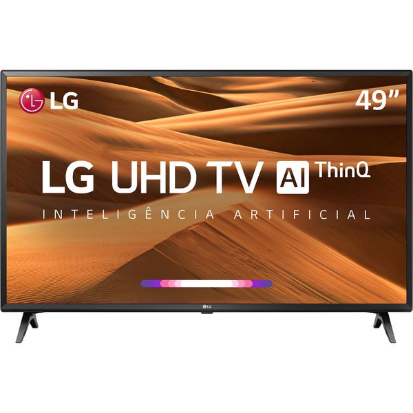 Smart TV Led 49'' LG 49UM7300 Ultra HD 4K Thinq AI Conversor Digital Integrado 3 HDMI 2 USB Wi-Fi no Shoptime [cupom]