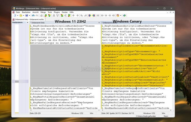 Linhas de código no canal Canary sugerem nova versão do Windows por assinatura (Imagem: Reprodução/Deskmodder)