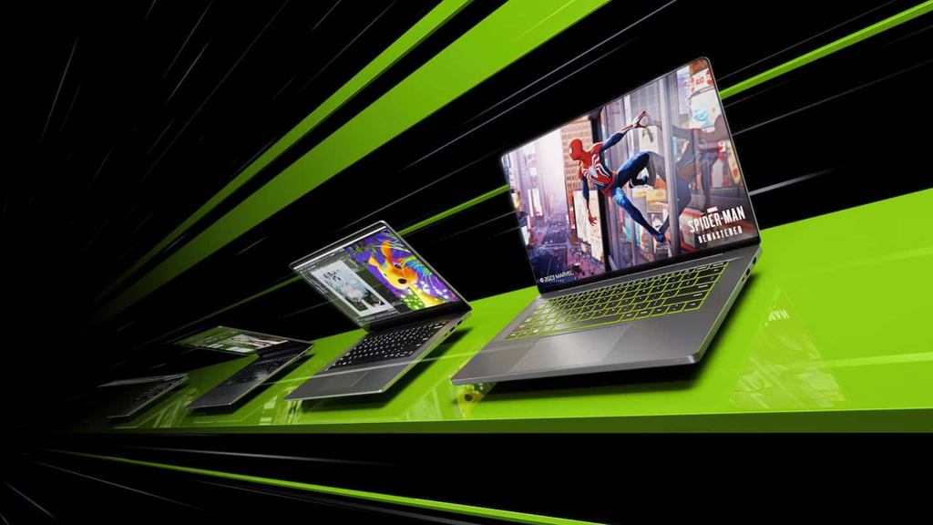 Imagem de notebooks com GPU NVIDIA