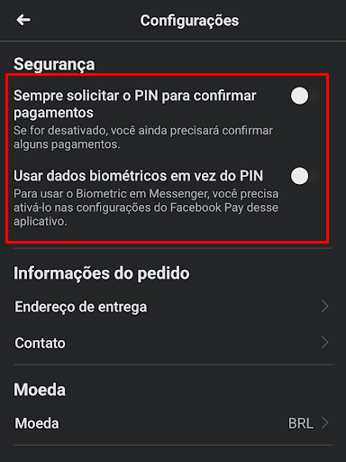 Utilize um PIN ou biometria para aumentar a segurança (Imagem: André Magalhães/Captura de tela)