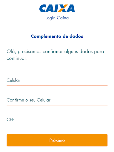 Complemente com celular e CEP (Imagem: André Magalhães/Captura de tela)