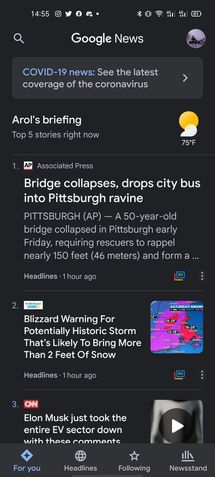 Google Notícias Material You 1