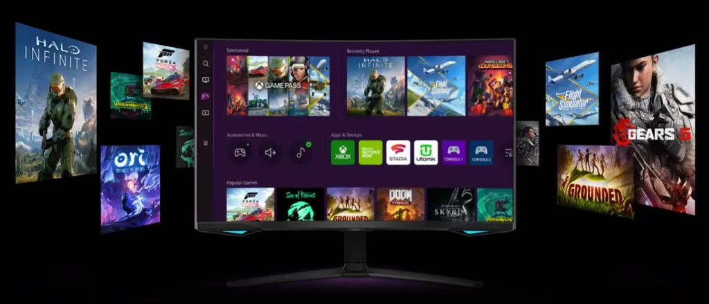 A novidade sai de fábrica com Tizen, tendo acesso a todos os recursos das TVs Samsung, incluindo o Gaming Hub (Imagem: Samsung)