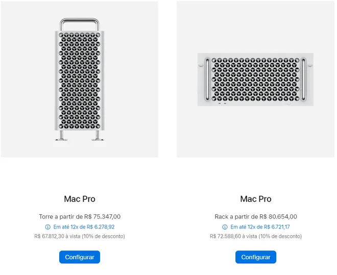 Mac Pro rack ficou R$ 1.229 mais barato — mas continua caro (Imagem: Captura de tela/Canaltech)