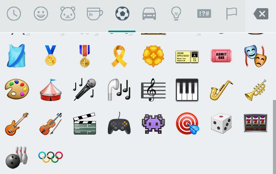 Símbolo das Olimpíadas no WhatsApp Símbolo das Olimpíadas no WhatsApp
