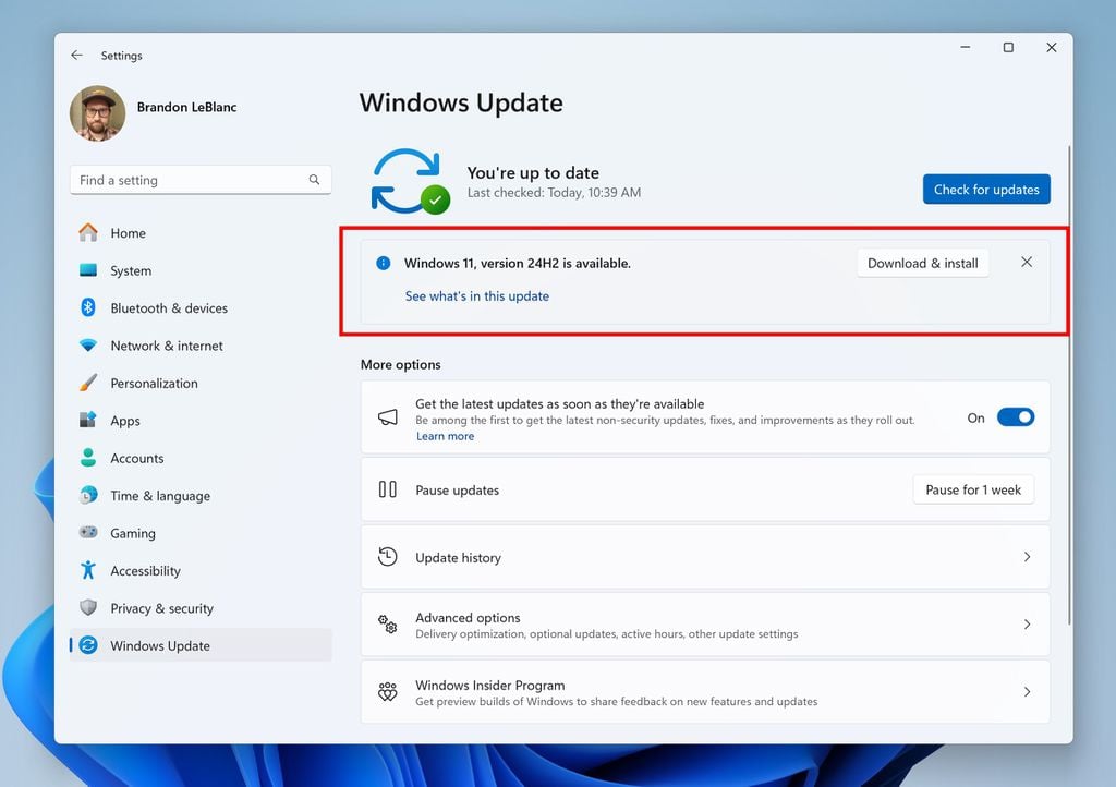 Windows 11 24H2 já pode ser testado por inscritos no Windows Insider Program (Imagem: Divulgação/Microsoft)