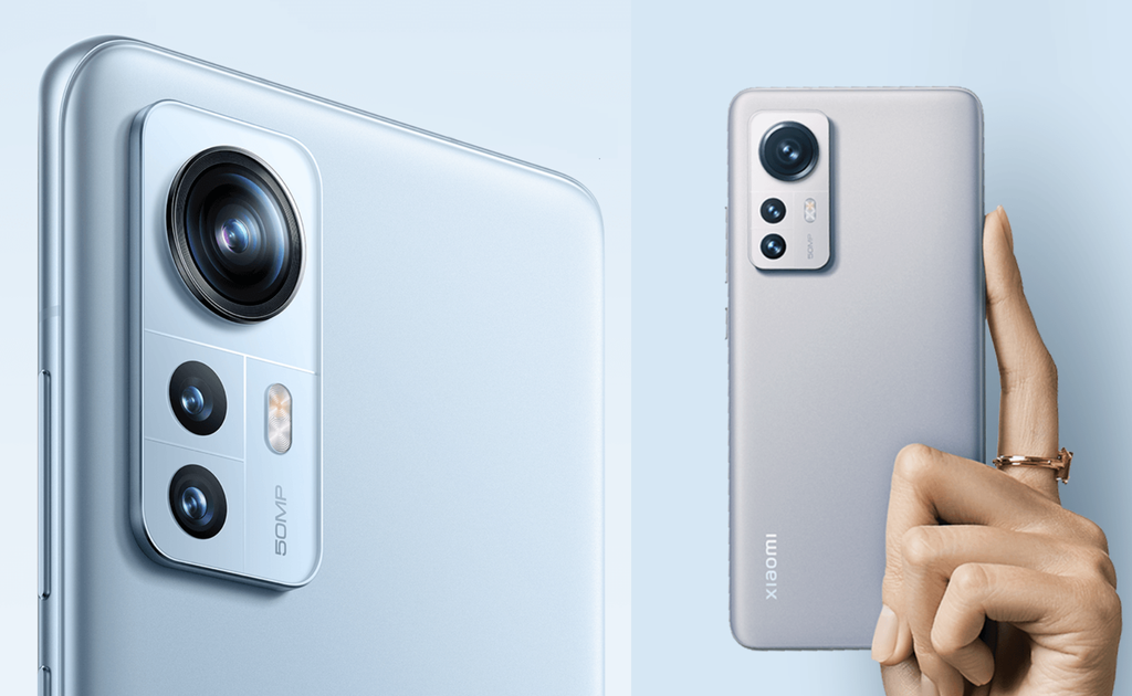 Xiaomi 12 (acima) e 12 Pro devem manter design com três câmeras principais e painel traseiro fosco (Imagem: Reprodução/Evan Blass)