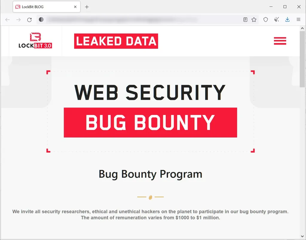 Ransomware LockBit lança nova versão com programa de recompensa para bugs
