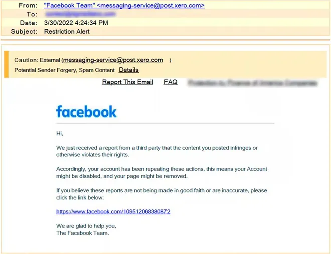 Novo golpe por e-mail quer roubar os dados de usuários de Facebook