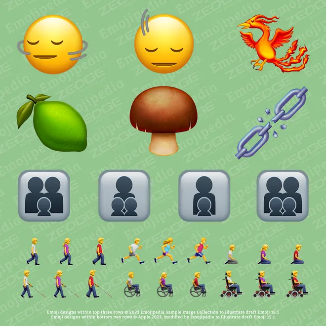 A lista completa de sugestões para novos emojis em 2023 (Imagem: Reprodução/Emojipedia)