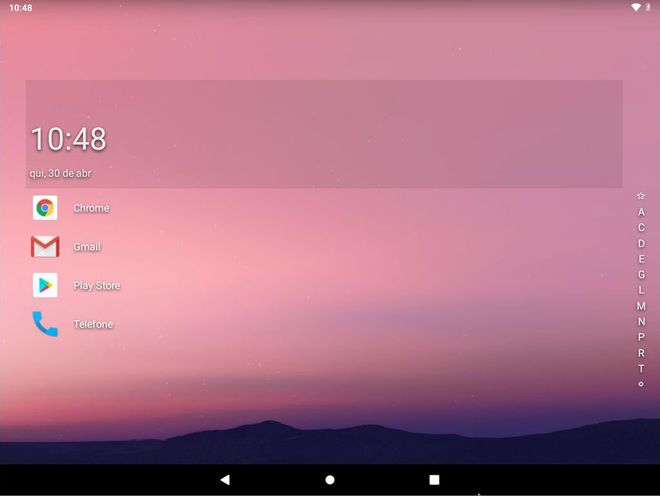 Lista de apps do Niagara lembra um pouco o minimalismo do finado Windows Phone (imagem: Canaltech)