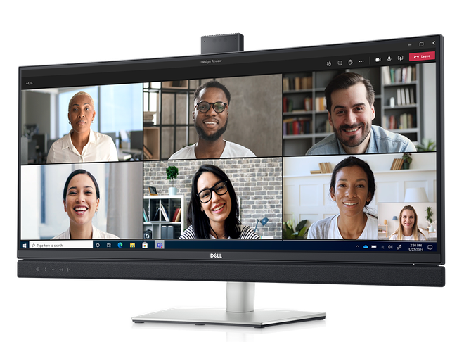 Linha para videoconferências inclui webcam e microfone (Imagem: divulgação/Dell)