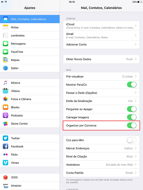 Tutorial Email - Organizar por conversa Tutorial Email - Organizar por conversa