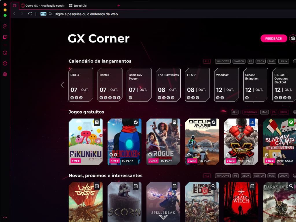Usuários do Opera GX podem usar jogo como navegador do Windows