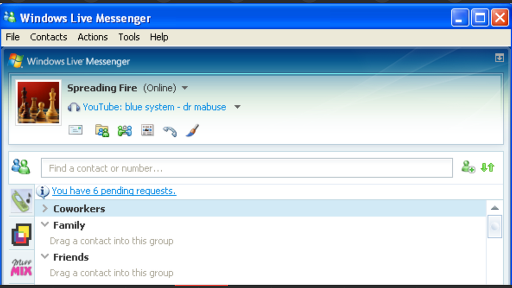 Captura de Tela do status de música no MSN