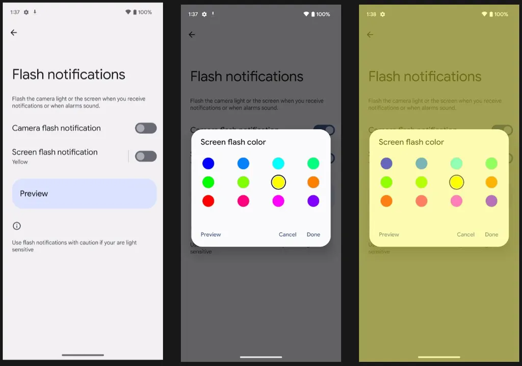 As notificações de Flash devem oferecer duas opções extras para quem deseja acompanhar os alertas do Android (Imagem: Mishaal Rahman/Twitter)