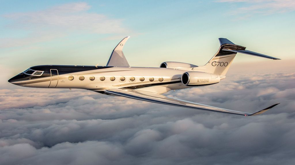 Gulfstream G700 visto de frente