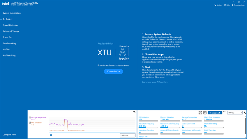 Intel XTU - overclock via IA