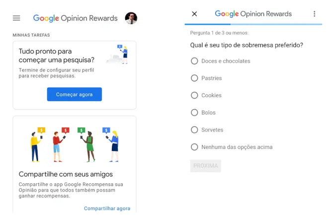 O Google Rewards está disponível apenas para celulares Android no Brasil (Captura: Kris Gaiato)