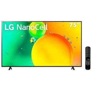 Smart TV 75" LG 4K NanoCell 75NANO75 HDMI 2.0, Nvidia GEFORCE NOW, ThinQAI, Smart Magic, Google, Alexa