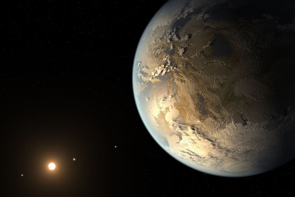 Representação de um exoplaneta do tamanho da Terra (Imagem: Reprodução/NASA Ames/SETI Institute/JPL-Caltech)