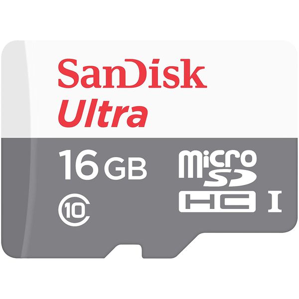 Cartão de Memória SanDisk 16GB Micro SD Classe 10 Vel. Até 80MB/s a Prova de Água p/ Smartphone SDSQUNS-016G-GN3MA
