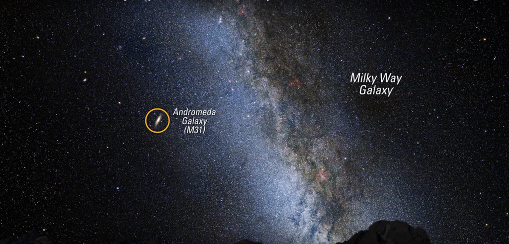 colisão Via Láctea e Andròmeda