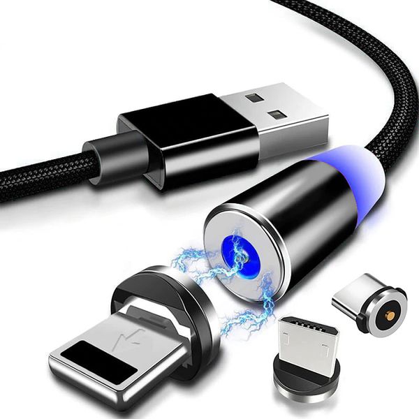 Cabo USB Magnético - USB - C / Micro USB / Lightning [COMPRA INTERNACIONAL]