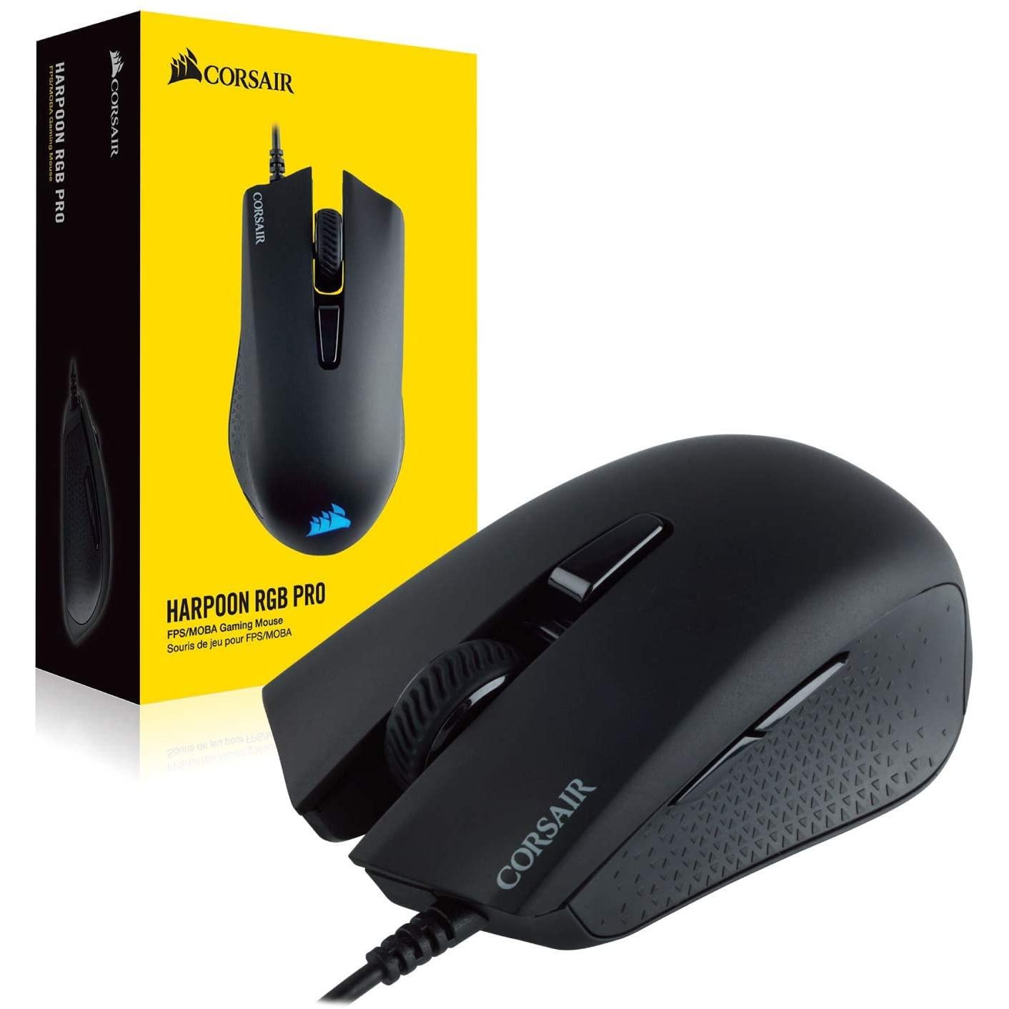 Mouse Gamer Corsair Harpoon RGB PRO 6 Botões 12000DPI Preto CH