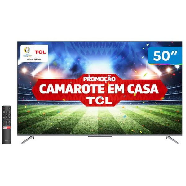 Smart TV 4K UHD LED 50” TCL 50P715 Android Wi-Fi - Bluetooth 3 HDMI 2 USB